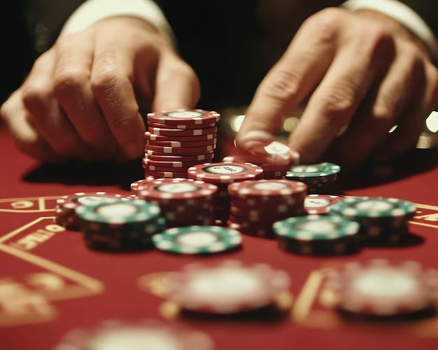 Dream Gaming live-dealer table interface on mariatogel slot showing blackjack game with dealer and betting controls